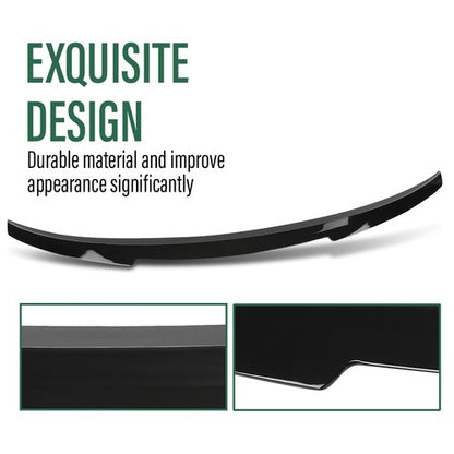 Solid Spare Fit For 21-25 BMW G26 430i Gran Coupe i4 Gloss Black M4 Style Trunk Spoiler