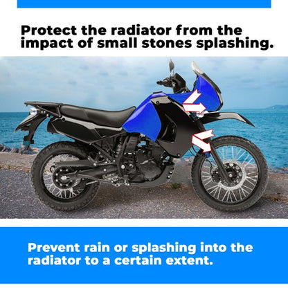 Solid Spare For Kawasaki KLR650 Camo 2008-2018 Right Side Radiator Shroud Black Painted