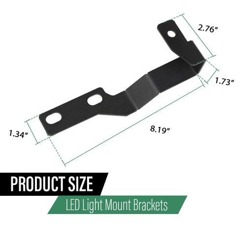 Solid Spare Fit For 05-15 Toyota Tacoma Hood Ditch Hinges Cube LED Light Pods Mount Brackets