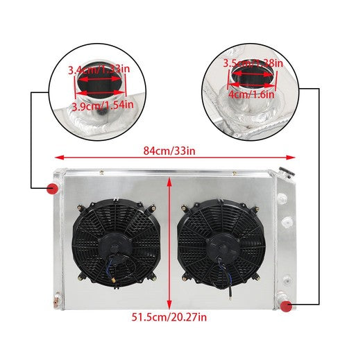 Solid Spare 3 Row Radiator Shroud Fan For Chevrolet Blazer/Jimmy 400ci/454ci V8 1973-1978
