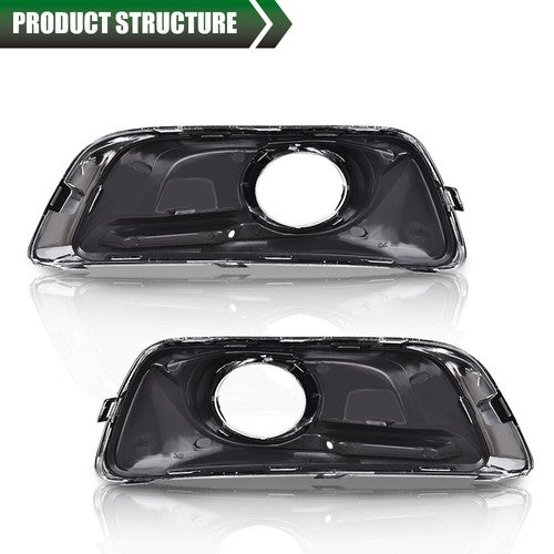 Solid Spare Front Bumper Fog Light Trim Left & Right Fit For 2013-2016 Chevrolet Malibu
