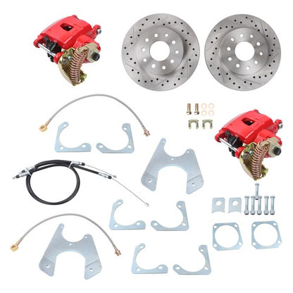 Solid Spare Disc Brake Kit Red Rear For Calipers Chevelle GTO El Camino 64-72 GM 10 12 Bolt