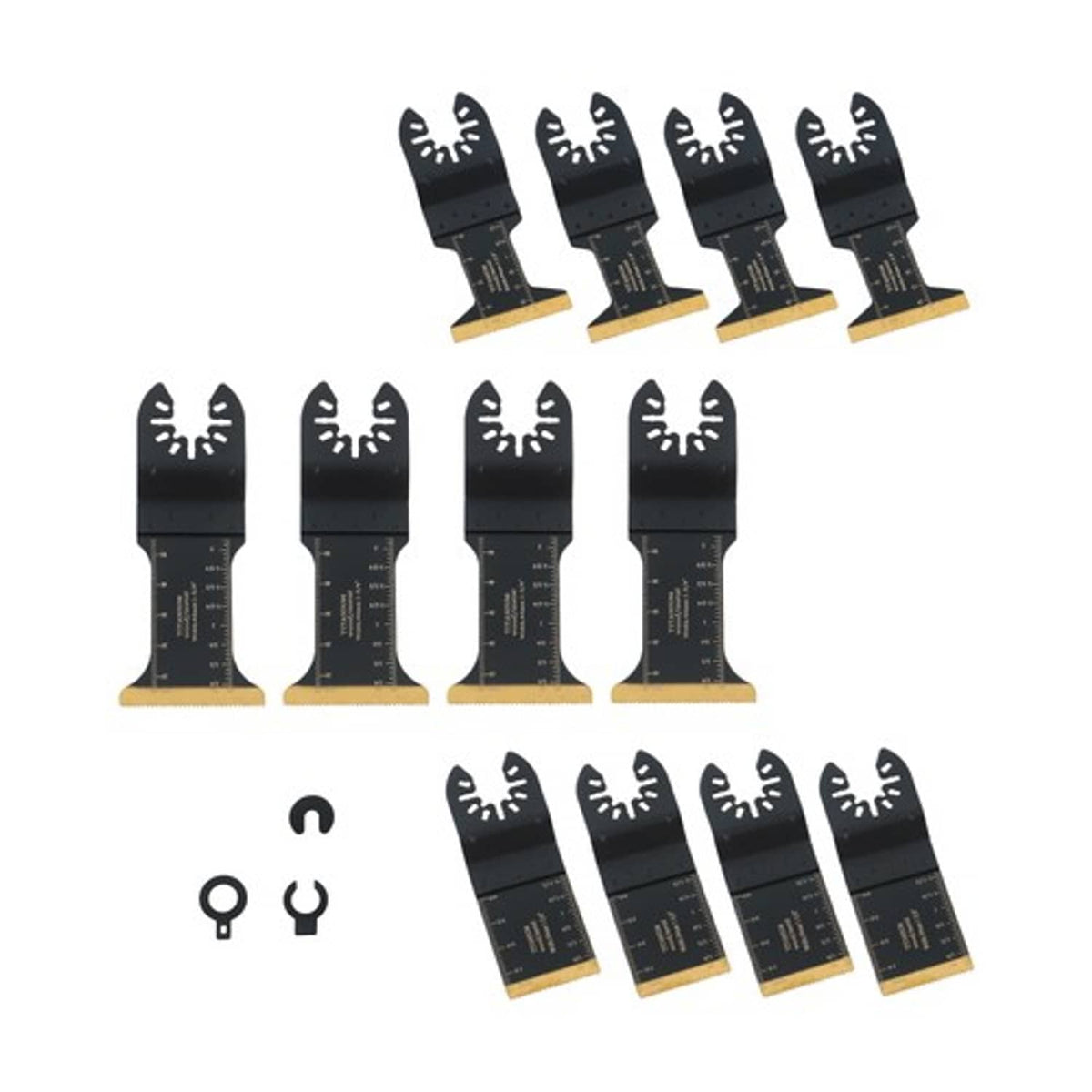 Solid Spare Oscillating Saw Blades for Metal Wood Plastic Cuts 12 Pcs Titanium