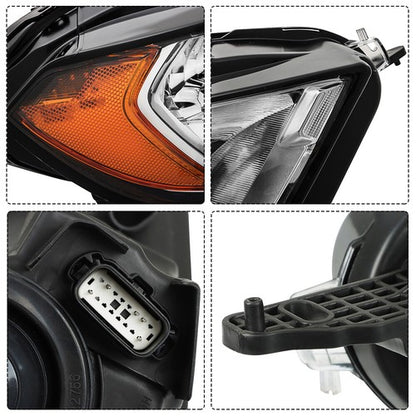 Solid Spare For Ford EcoSport S Sport 2018-2022 LH+RH Headlights Replacement Halogen Housing