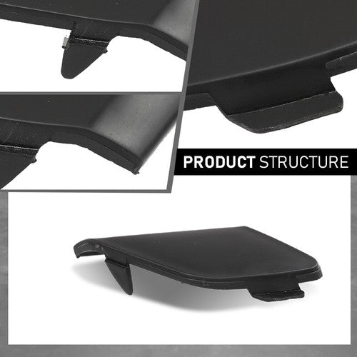 Solid Spare Fit For 2012 2013 2014 Ford Focus Front Bumper Tow Eye Hook Cover Cap Black