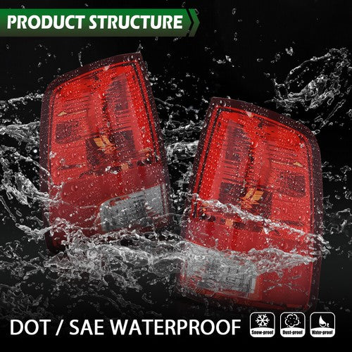 Solid Spare Fit For 2009-2018 Dodge Ram 1500 2500 3500 Tail Lights Lamps Left+Right