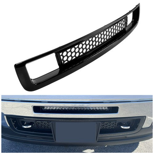 Solid Spare For 07-13 SIERRA 1500 DENALI PICKUP BOTTOM LOWER BUMPER MESH GRILLE GLOSS BLACK