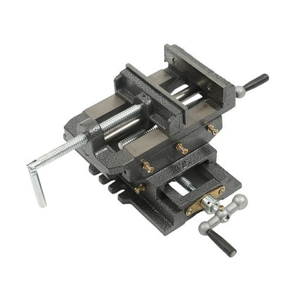 Solid Spare 5 Inch Cross Press Vise Slide Vice For Duty Sliding Drill Shop Grip Tools Heavy