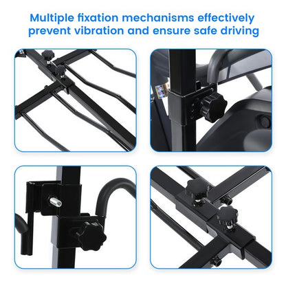 Solid Spare Foldable 2 Bike Rack Floor Stand Parking Hitch Mount Fat Tire Electric Bicycle