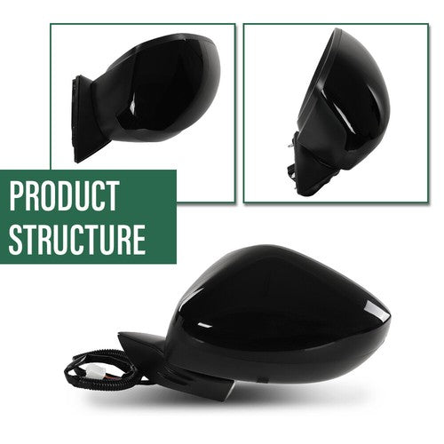 Solid Spare Fit For 2022-2023 Honda Civic 3 Pin Manual Fold Power Mirror Left Driver Side