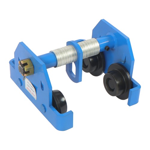 Solid Spare 4400 LBS/2 Ton 65-180mm Adjustable Dual Wheels I-Beam Hand Trolley Alloy Steel