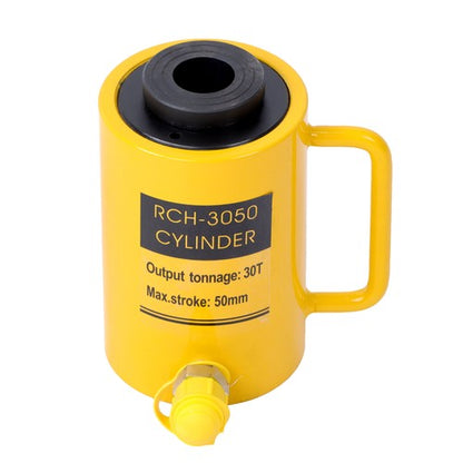 Solid Spare 30 Ton Hydraulic Hollow Ram Cylinder 2in / 50mm Stroke Working Single Acting