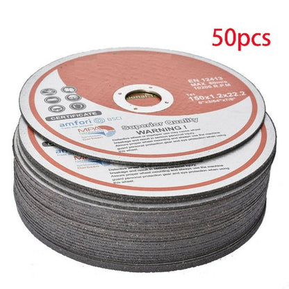 Solid Spare Cutting Discs 50 Pack 6"x.045"x7/8" Cut-off Wheel - Metal & Stainless Steel