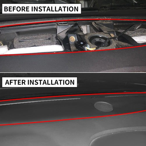 Solid Spare Black Dash Pad Trim Defroster Panel For 2003-2007 Cadillac CTS 2004-2006 05 SRX