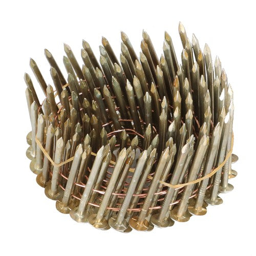 Solid Spare 7200Pcs 1-3/4" × 0.12" 15 Degree Coil Roofing Nail 3/8" Head Diameter Galvanized