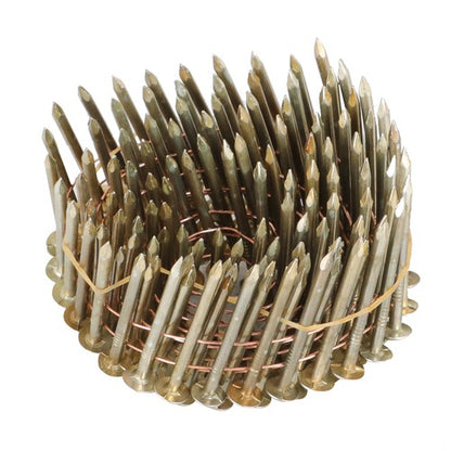 Solid Spare 7200Pcs 1-3/4" × 0.12" 15 Degree Coil Roofing Nail 3/8" Head Diameter Galvanized