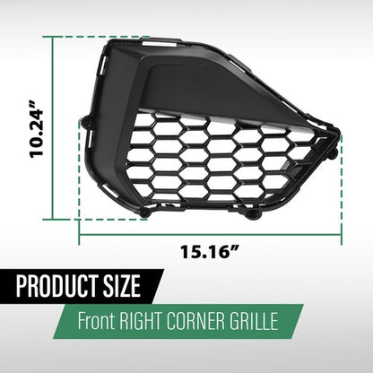 Solid Spare Fit For 2024-2025 Ford Mustang GT Front Bumper Lower Corner Grille Right Side