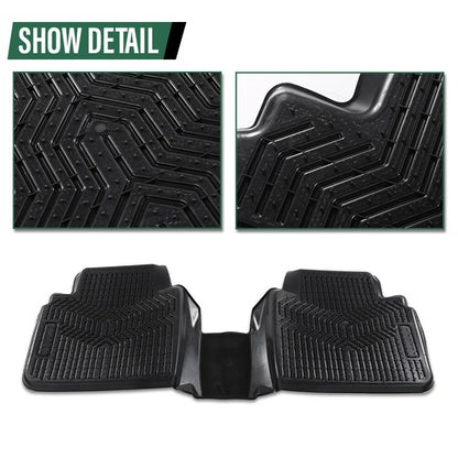 Solid Spare TPE Floor Mats Fit For 23-25 Honda Accord Hybrid All Weather Protection Liners
