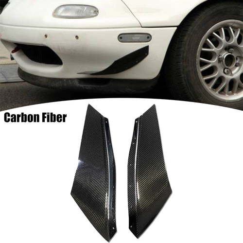 Pair Fit Mazda 3 6 MX-5 Miata Front Bumper Canard Splitter Diffuser Spoiler Lip