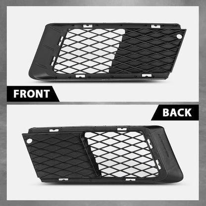 Solid Spare Fit For 07-10 BMW 328xi 328i xDrive Fog Light Cover Lower Grille Trim Left+Right