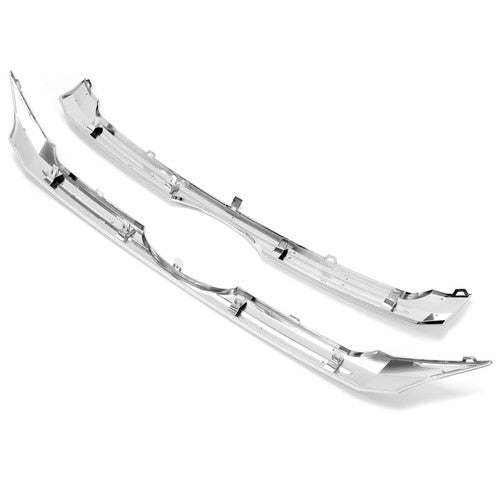 Solid Spare 2PCS Front Upper & Center Grille Trim Grill Chrome Set For 2011-2014 Ford Edge
