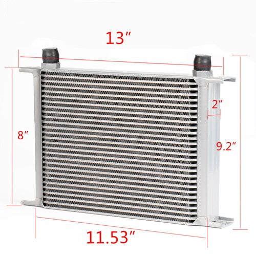 Solid Spare Universal 28 Row Engine Transmission Oil Cooler+Filter Adapter Hose Kit