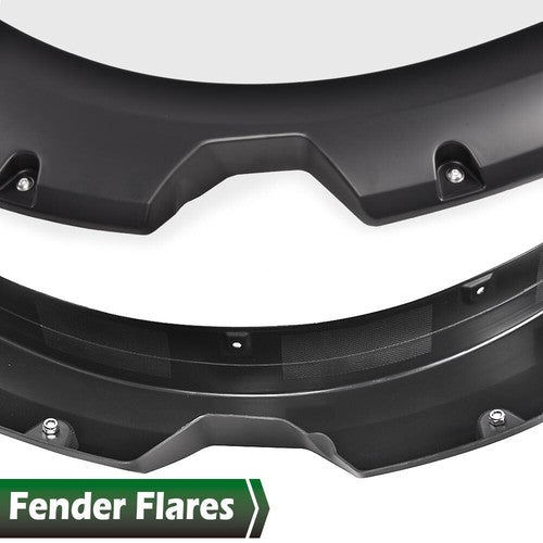 Solid Spare 4Pcs Fender Flares Front & Rear Fits For 2004-2015 Nissan Titan Pocket Style