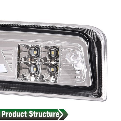 Solid Spare Fit For 2009-2018 Dodge Ram 1500 2500 3500 Clear LED 3rd Brake Light Cargo Lamp