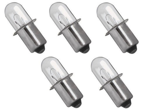 Solid Spare (5) 18 VOLT Flashlight Replacement Xenon Bulbs for Ryobi 18V P700 P703 FL1800