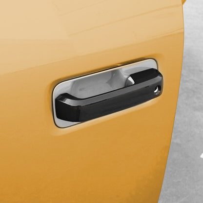 Solid Spare For Ford Ford F150 15-20 F250 F350 Crew Cab 17-22 Door Handle Cover Glossy Black