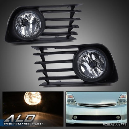 Solid Spare Fit For 2004-2009 Toyota Prius Clear Bumper Fog Lights Driving Lamps w/ Bulbs