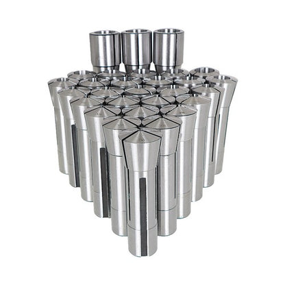 Solid Spare 29PC R8 Collet Set Fractional 1/32" - 1" High Precision Fit For Bridgeport New