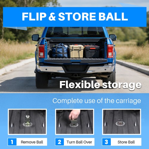 Solid Spare Fit 15-20 Ford F150 30,000 lbs Double Lock Under Bed Gooseneck Trailer Hitch