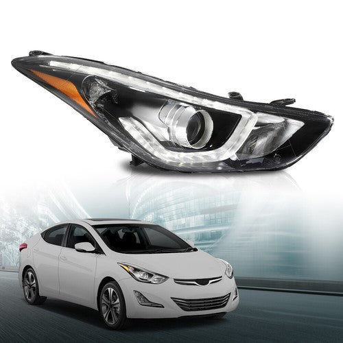 Solid Spare Fit For 14-16 Hyundai Elantra LED Projector Headlight Limited Right Passenger