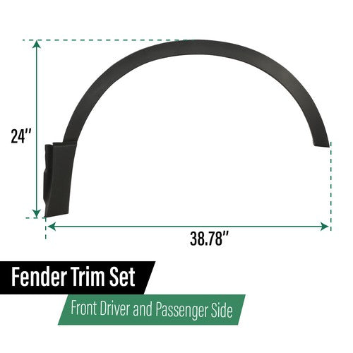 Solid Spare Front Left+Right Fender Trim Wheel Arch Molding Fit For 2017-2022 Honda CR-V