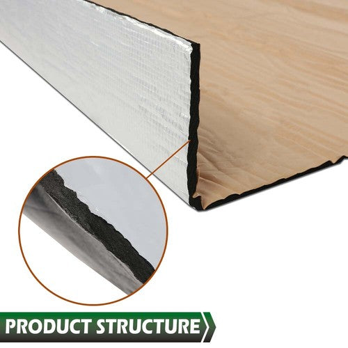 Solid Spare Car Insulation Sound Deadening Heat Shield Thermal Noise Proof Mat 90" x 39"