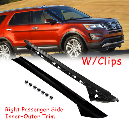 Right Side Windshield A-Pillar Molding INNER OUTER Trim For 11-19 Ford Explorer