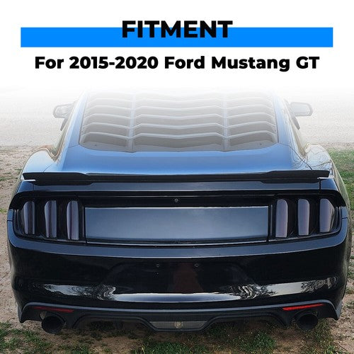Solid Spare FOR 2015-2023 FORD MUSTANG GT REAL GLOSSY BLACK TRUNK PANEL DECKLID TRIM COVER