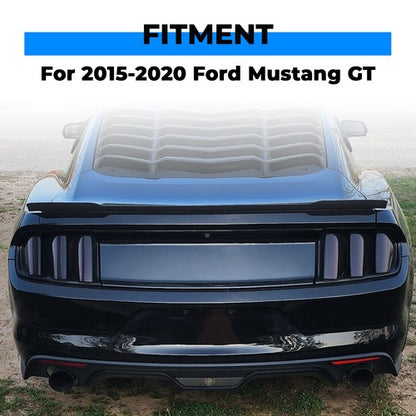 Solid Spare FOR 2015-2023 FORD MUSTANG GT REAL GLOSSY BLACK TRUNK PANEL DECKLID TRIM COVER