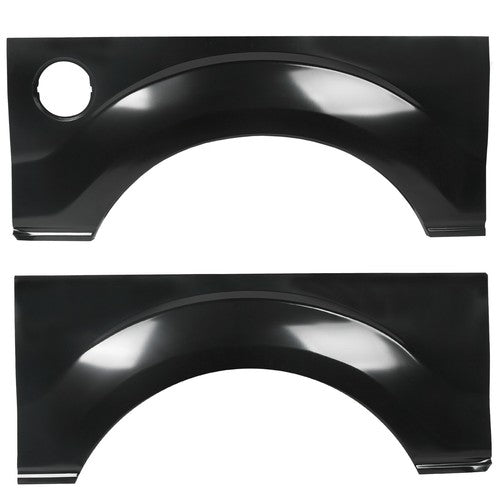 Solid Spare Pair of Black Rear Wheel Arch Steel Quarter Panels For 09-14 Ford F150 F-150