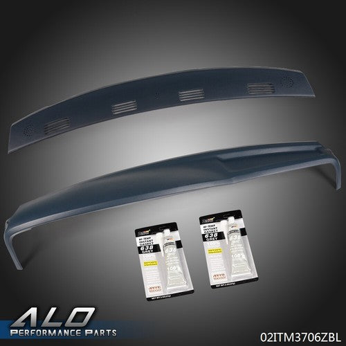Solid Spare Fit For 2002-2005 Dodge Ram Pickup Blue Dash Panel Bezel Cover Overlay 2pcs