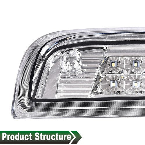 Solid Spare Fit For 14-18 Silverado Sierra Clear/Chrome LED Third Brake Light Cargo Lamp