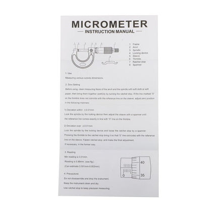 Solid Spare 0-6" Precision Outside Micrometer Set 0.0001" Carbide Standards 6 PC Set