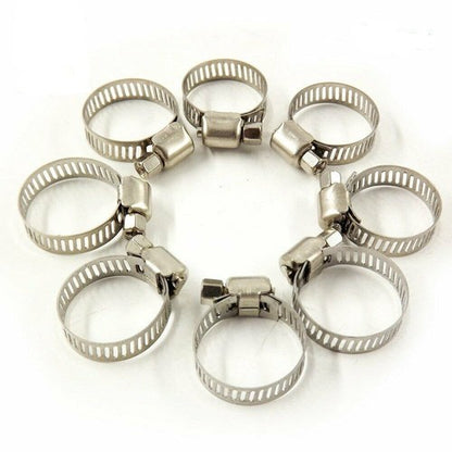 Solid Spare Adjustable 3/4"-1"100 Pcs Stainless Steel Drive Hose Clamps Fuel Line Worm Clips