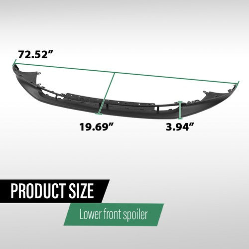 Solid Spare Front Air Dam Deflector Lower Valance Apron Fit For 2019-2021 Porsche Macan