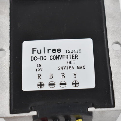 Solid Spare 12V Step Up to 24V DC/DC Car Voltage Converter 15A 360W Power Supply Waterproof