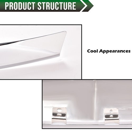Solid Spare Fit For 2017-2020 Ford F250 F350 Super Duty Hood Deflector Bug Shield Chrome