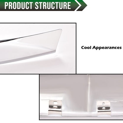 Solid Spare Fit For 2017-2020 Ford F250 F350 Super Duty Hood Deflector Bug Shield Chrome