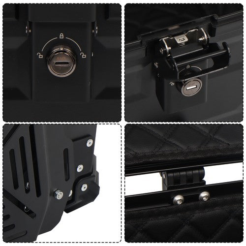 Solid Spare Motorcycle Top Case Waterproof Rear Tour Box with Security Lock Helmet Case 45L