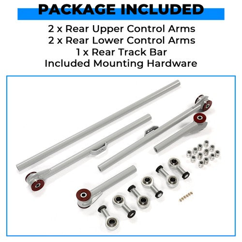 Solid Spare Rear Upper Lower Track Bar Control Arm 2-4" Lift Kit For Toyota FJ Cruiser 03-09